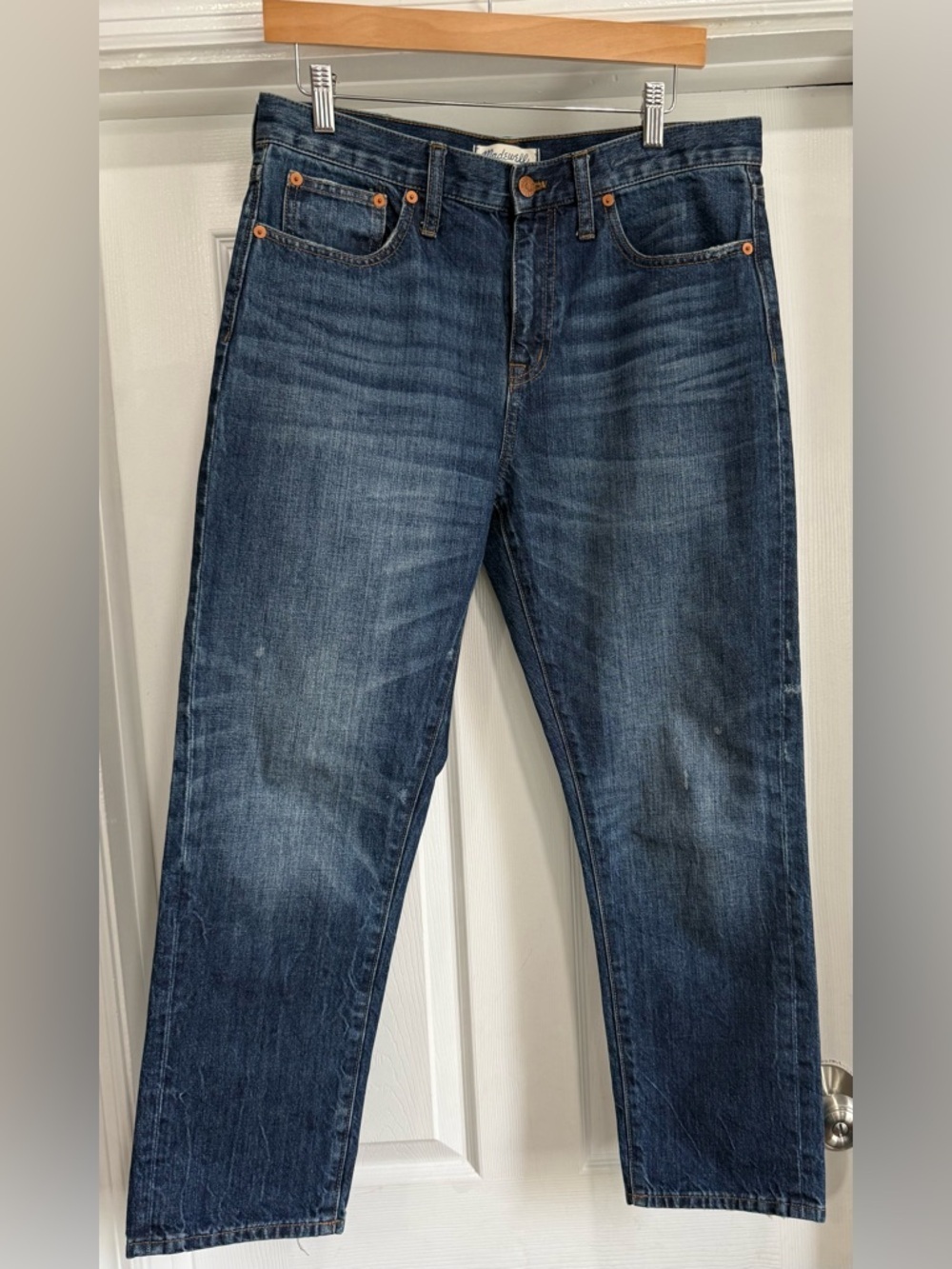 Madewell women’s Straight leg crop Jean Blue